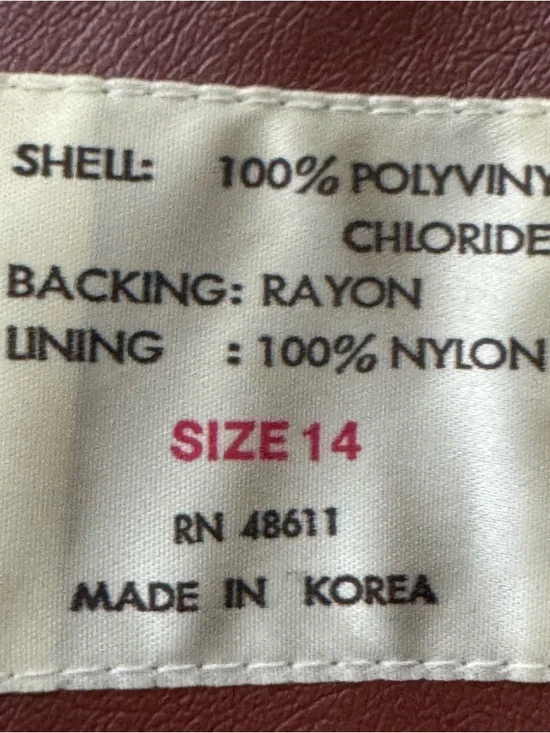 Vintage Brown Faux Leather Belted Jacket Womens M Western Shacket - Picture 7 of 11